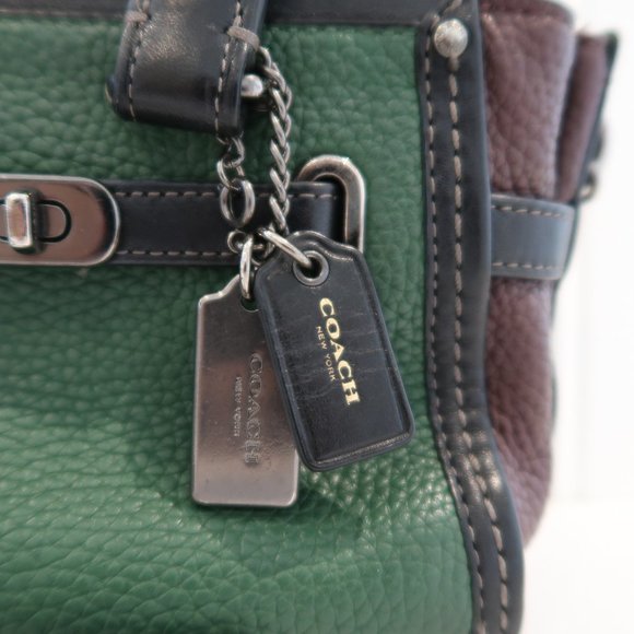 COACH Swagger  Chain Leather Crossbody Bag - Picture 3 of 12